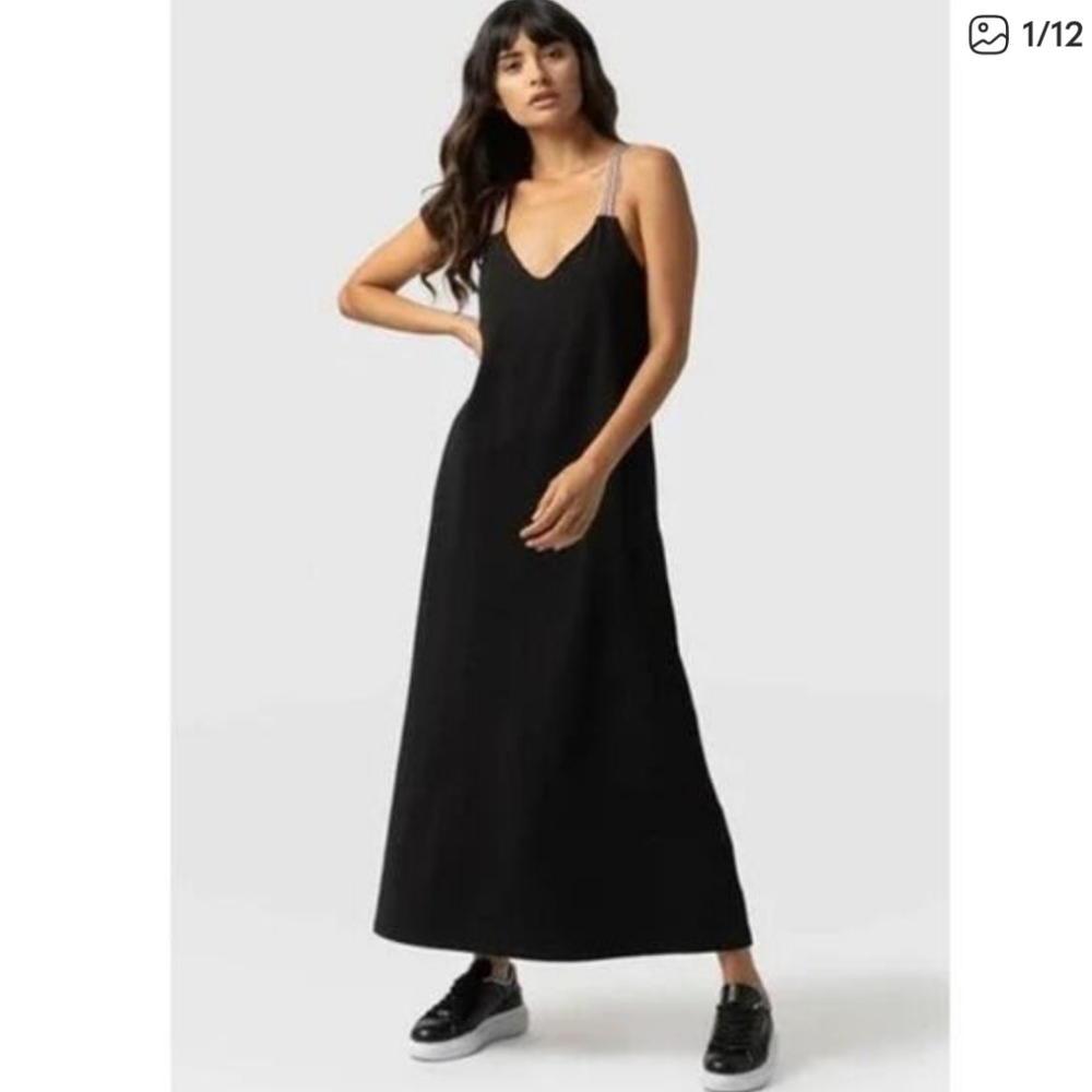 Saint + Sophia Rainbow Sunset Maxi Dress
